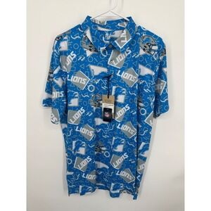 NWT NFL Chubbies The Lions Game day fit Youth Performance Polo Shirt Men's Large